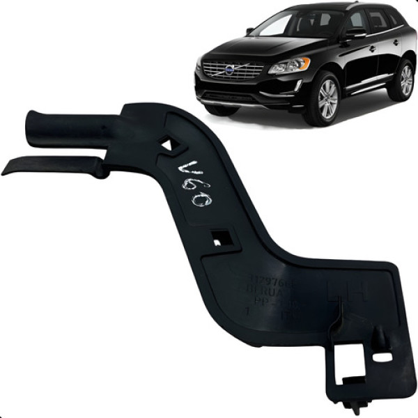 Suporte Retentor Cabo Trava Capô Volvo Xc60 2015 A 2017  Preto