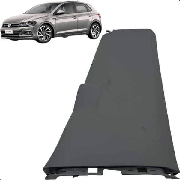 Acabamento Coluna Central Direita Vw Polo Nivus 2017 2021 Preto