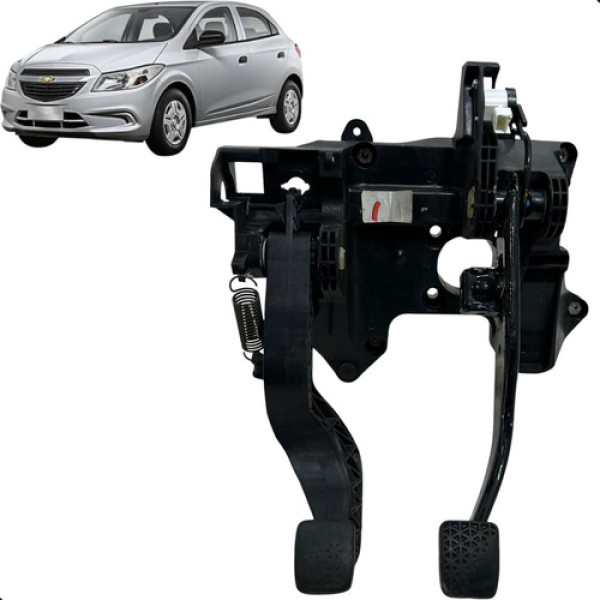 Pedal Freio Embreagem Chevrolet Onix 1.0 2013 A 2019 Preta