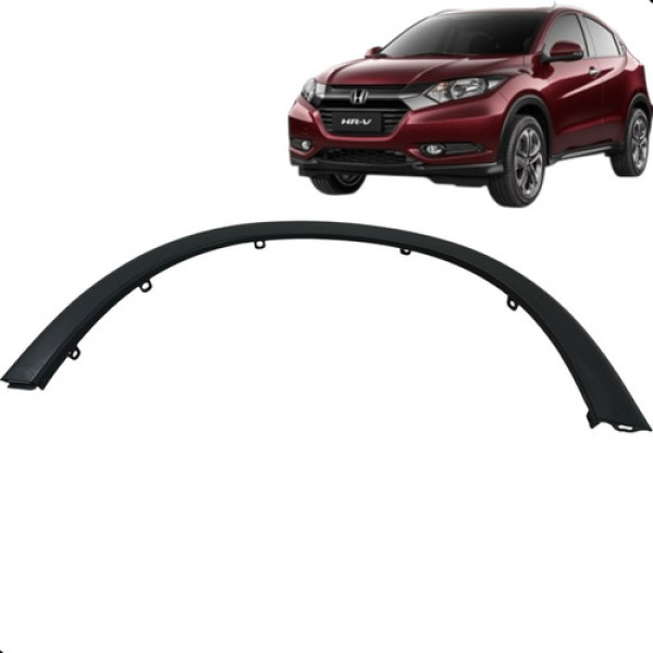 Moldura Paralama Dianteira Direita Honda Hrv Hr-v 2016 2021 Preto