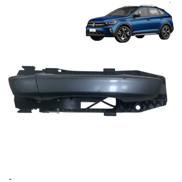 Maçaneta Porta Traseira Esquerda Nivus 2021 2022 2023 2024 Cinza Traseira