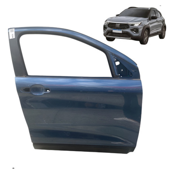 Porta Dianteira Direita Fiat Pulse 2021 2022 2023  Direito Azul-aço Dianteira