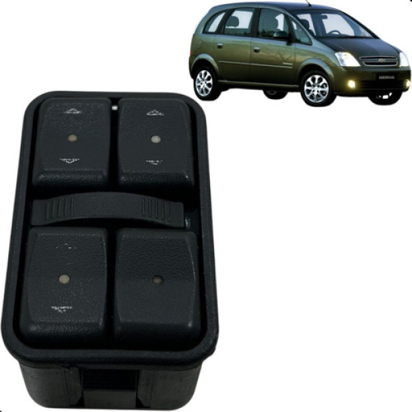 Botão Vidro Elétrico Diant Esquerdo Meriva 2009 A 2011
