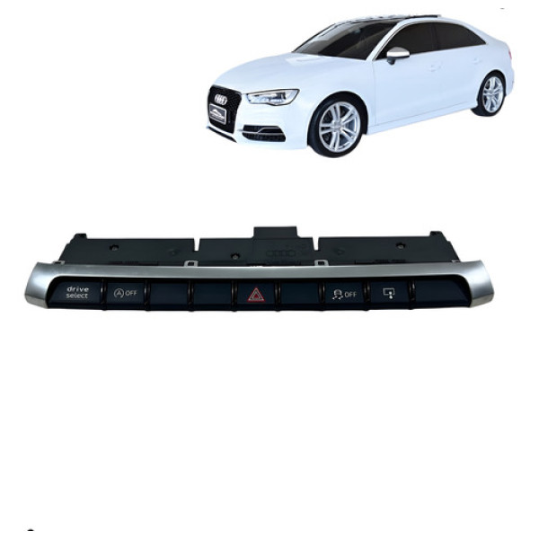 Comando Pisca Alerta Painel Audi S3 A3 2.0 2014 2017 Preto