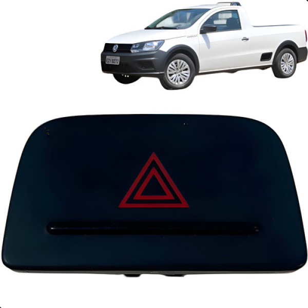 Botão Pisca Alerta Gol Saveiro Voyage G7 G8 2017 A 2022 Preto