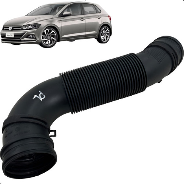 Mangueira Duto Filtro  Ar Motor Polo 1.0 Tsi 2018 2021 Preto Preto