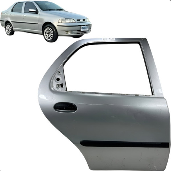 Porta Traseira Direita Palio Siena Sapão 2006 2007 2008 2009 Traseira Direito Prateado