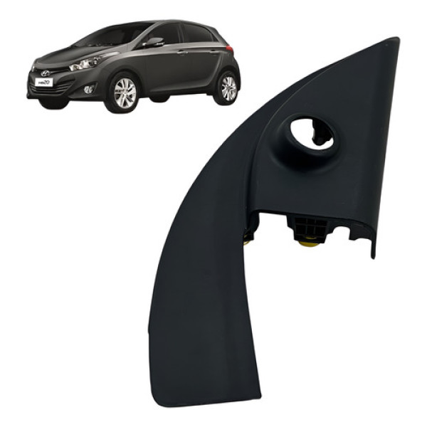 Moldura Interna Retrovisor Direito Hb20 1.6 2013 A 2019 Preto