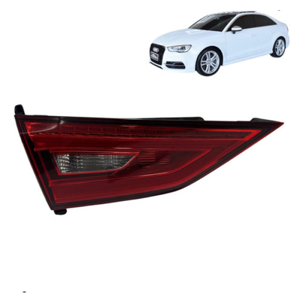 Lanterna Esquerda Tampa Traseira Audi A3 S3 Sedan 2014 2016 Esquerdo/motorista Vermelho