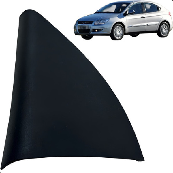 Acabamento Retrovisor Esquerdo Chery Cielo 1.6 2010 A 2012 Preto