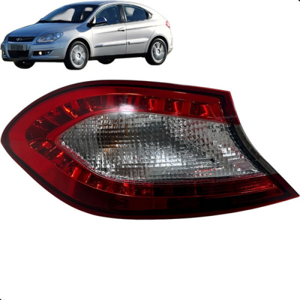 Lanterna Traseira Para Chery Cielo 1.6 2010 2011 2012 Esquerdo/motorista Vermelho