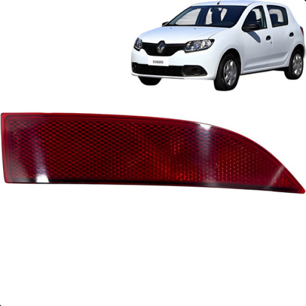 Refletor Traseiro Direito Sandero 1.6 2015 2016 2017 Vermelho