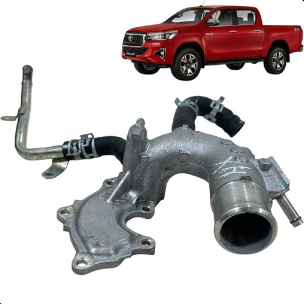 Flange Cano Saída Água Motor Sw4 Hilux 2.8 2016 A 2020