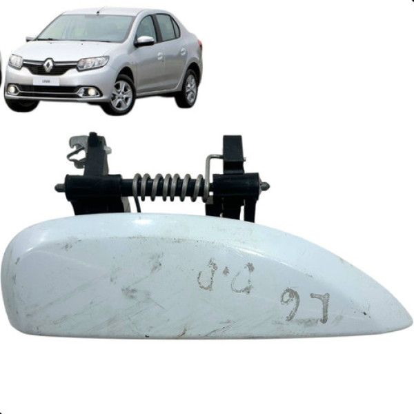 Maçaneta Externa Dianteira Direita Logan 1.6 2015 A 2017 Branca Dianteira
