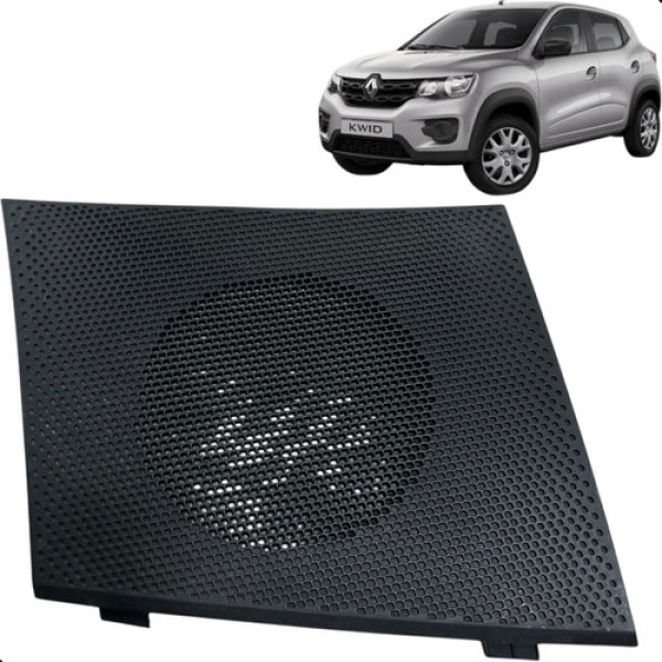 Grade Tela Auto Falante Direito Renault Kwid 2018 A 2021 Preto