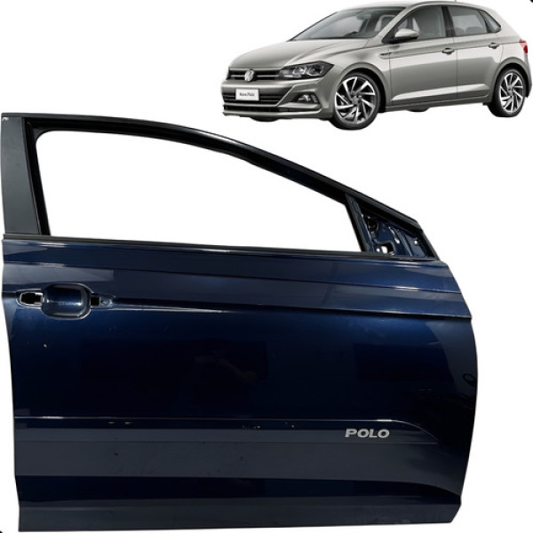 Porta Volkswagen Polo 1.0 2018 A 2023 Dianteira Direita Direita Dianteira Azul-turquesa