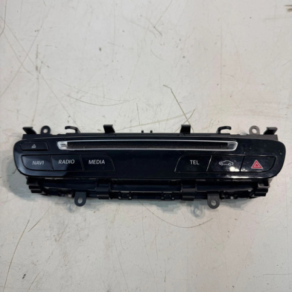 Botão Alerta Radio Media Mercedes C180 C200 C250 2015 A 2017 Preto