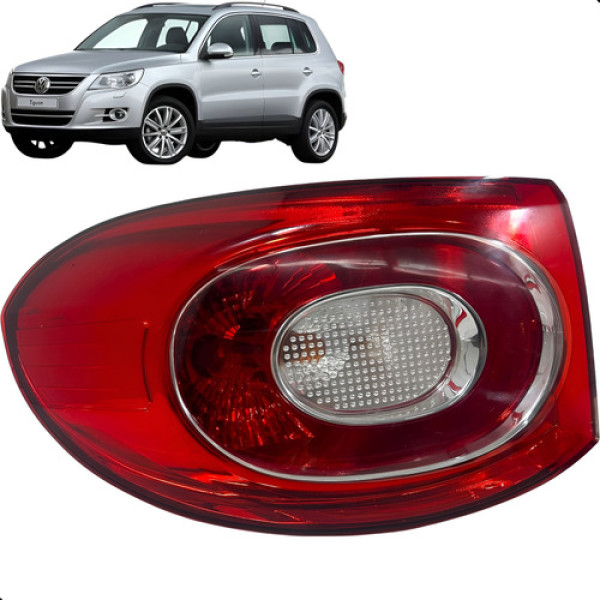 Lanterna Canto Esquerdo Tiguan 2010 2011 2012 2013 2014 Vermelho Esquerdo/motorista