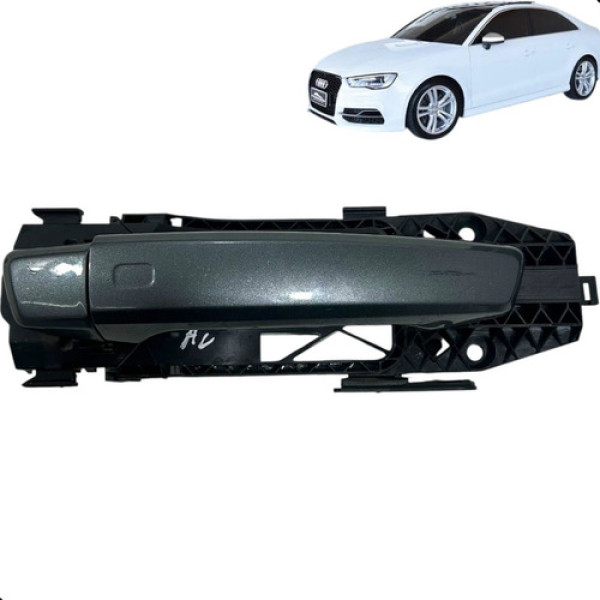 Macaneta Porta Audi S3 A3 2014 2016 Traseira Direita Prata Dianteira