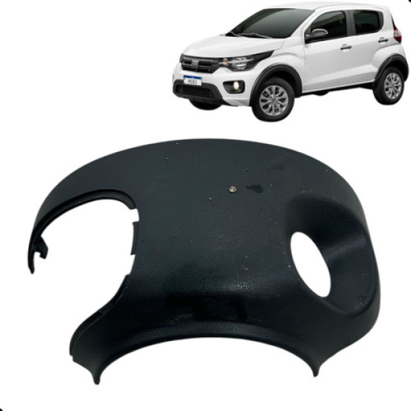 Moldura Superior Coluna Direçao Fiat Mobi 1.0 2018 A 2020 Preto