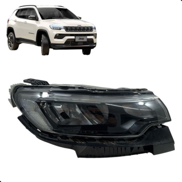 Farol Dianteiro Jeep Compass 2022 A 2024 Direito Recuperado Direito/passageiro