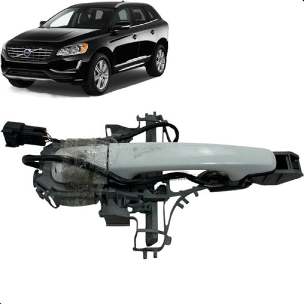 Maçaneta Porta Dianteira Esquerda Volvo Xc60 2014 A 2017 Branco Dianteira