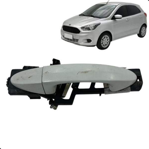 Maçaneta Externa Traseira Direita Ford Ka 2015 a 2018 Branco Traseira