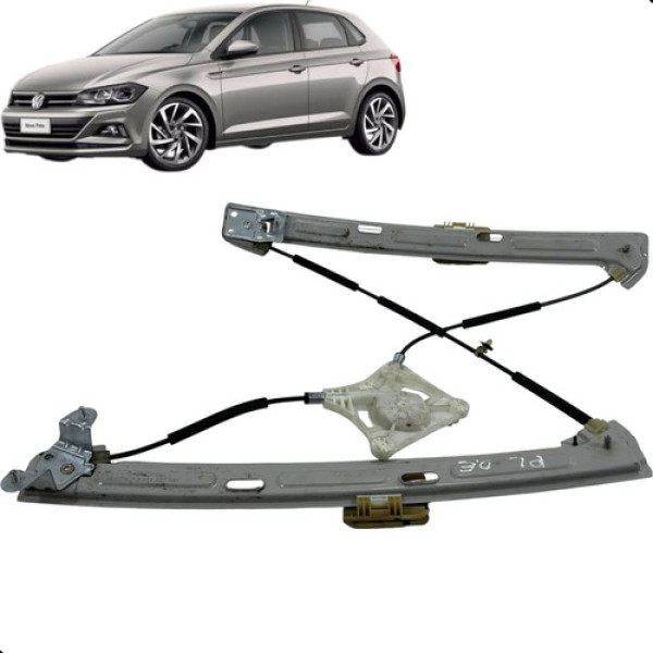 Máquina De Vidro Porta Dianteira Esquerda Polo 2018 A 2021