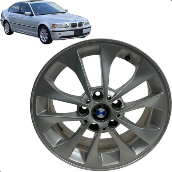 Roda Aro 17 Avulsa Bwm 320i 2000 A 2003 Furacão 5x120 Prateado