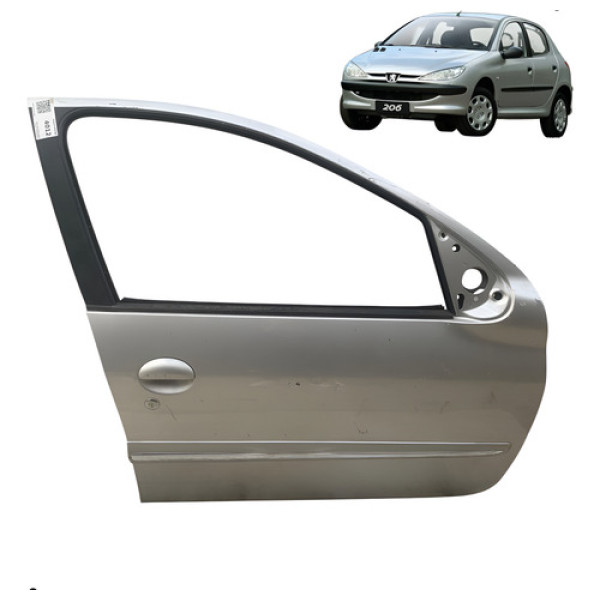 Porta Dianteira Direita Peugeot 206 2006 A 2009  Dianteira Direito Cinza