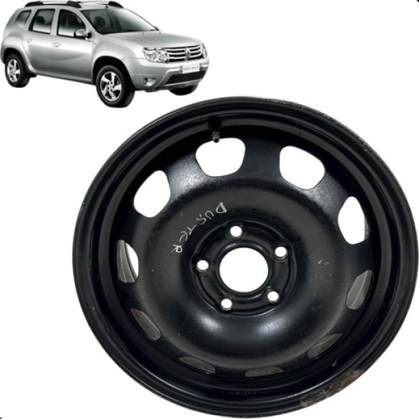 Roda De Ferro Avulsa Renault Duster 1.6 2012 A 2015 Preto