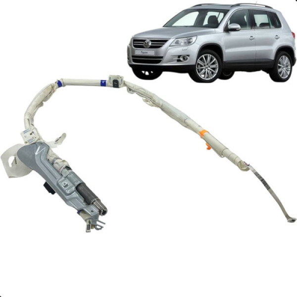 Airbag Cortina Lateral Esquerda Tiguan 2011 2012 2013 2014 Bege