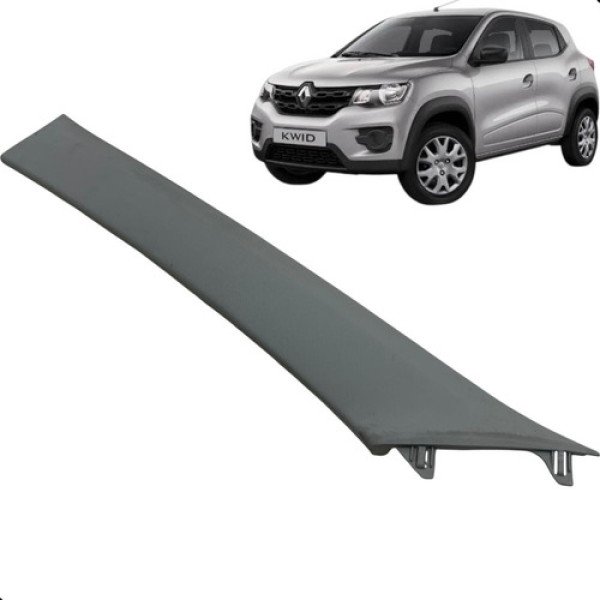 Moldura Coluna Parabrisa Esquerdo Renault Kwid 2018 A 2021 Preto