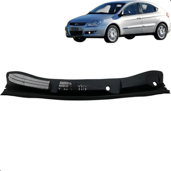 Grade Churrasqueira Parabrisa Chery Cielo 1.6 2010 2011 2012 Preti Preto