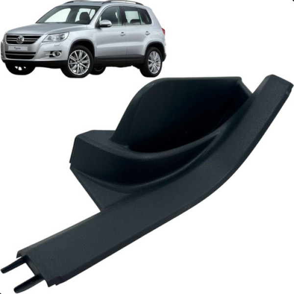Moldura Porta Traseira Esquerda Volkswagen Tiguan 2010 2014 Preto