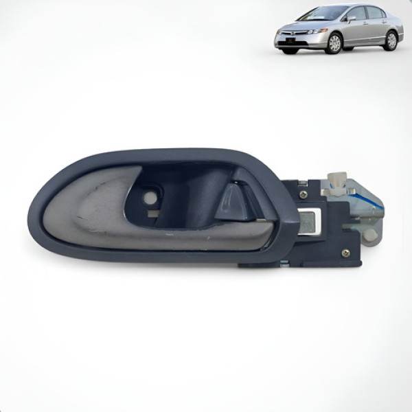 Maçaneta Interna Dianteira Esquerda Civic 2009 A 2011  - Cromada - Dianteira