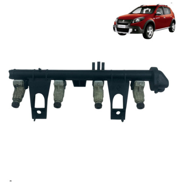 Flauta Bicos Injetores Renault Sandero 1.6 2009 2013 