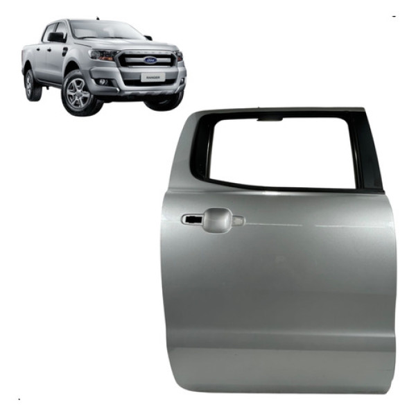 Porta Traseira Direita Ford Ranger 2013 A 2017 2018 2019 Traseira Direita Cinza