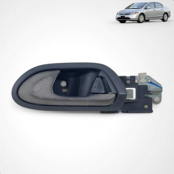 Maçaneta Interna Dianteira Esquerda Civic 2009 A 2011  Cromada Dianteira