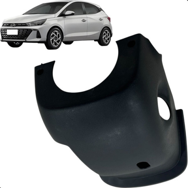 Moldura Coluna Direçao Hb20 2020 A 2025 Inferior Preto