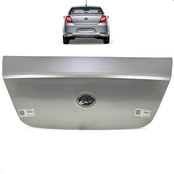 Tampa Traseira Porta Malas Lifan 530 2015 2016 A 2019 Prateado