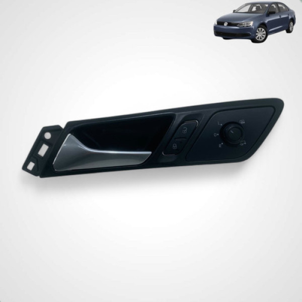 Maçaneta Interna Dianteira Esquerda Jetta 2011 2015  Preto Dianteira