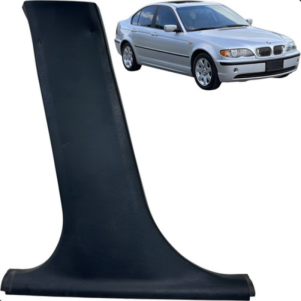 Moldura Acabamento Coluna Esquerda Bmw 325i E46 2000 A 2003 Preto