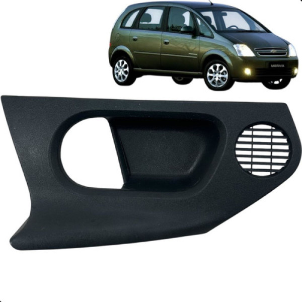 Moldura Maçaneta Interna Diant Esquerda Meriva 2009 A 2011 Preto Dianteira