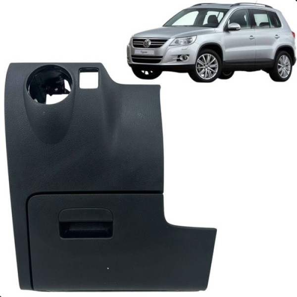 Acabamento Painel Esquerdo C/ Porta Luvas Tiguan 2010 A 2014 Preto