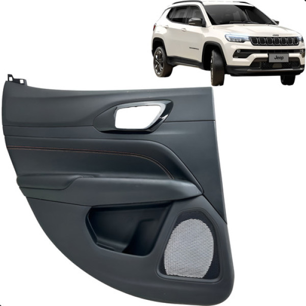 Forro Porta Traseiro Esquerdo Jeep Compass 2.0 Diesel 2022  Preto