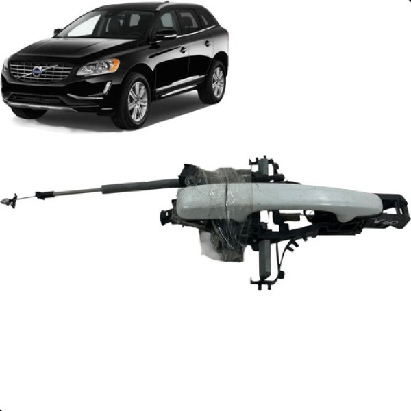 Maçaneta Externa Porta Traseira Direita Volvo Xc60 2014 2017 Preto Traseira