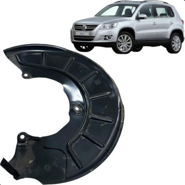 Espelho Freio Roda Diant Direito Volkswagn Tiguan 2010  2014 Preto