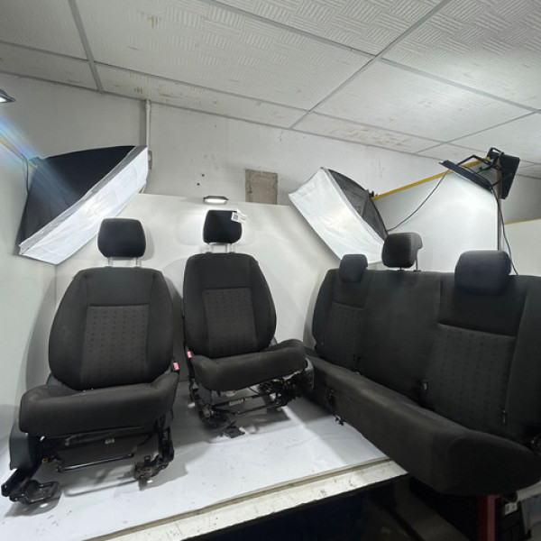 Jogo Banco Ford Ranger 2017 2018 2019 Original Pano Preto