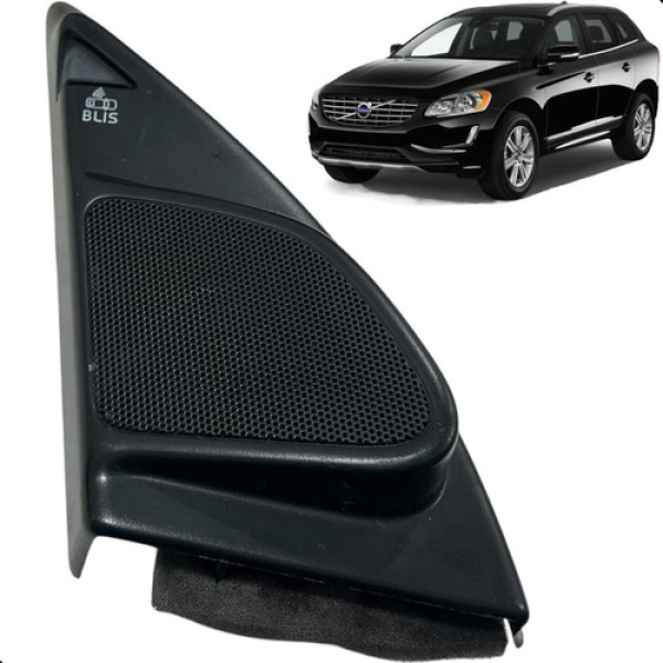 Moldura Acabamento Retrovisor Esquerdo Volvo Xc60 2015 2017  Preto